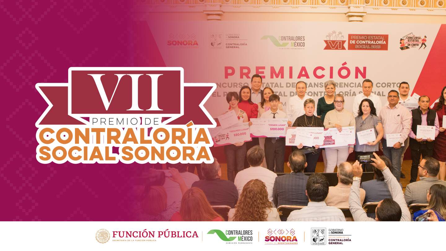 Convocan al XVII premio de Contraloría Social Sonora 2024
